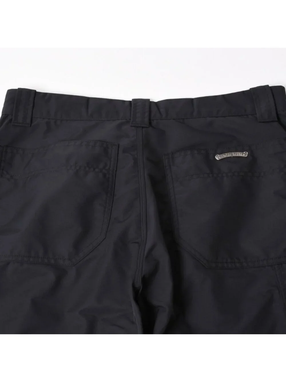 Chrome Hearts Carpenter Double Knee Work Pants Cross Ball Horseshoe Black Nylon
